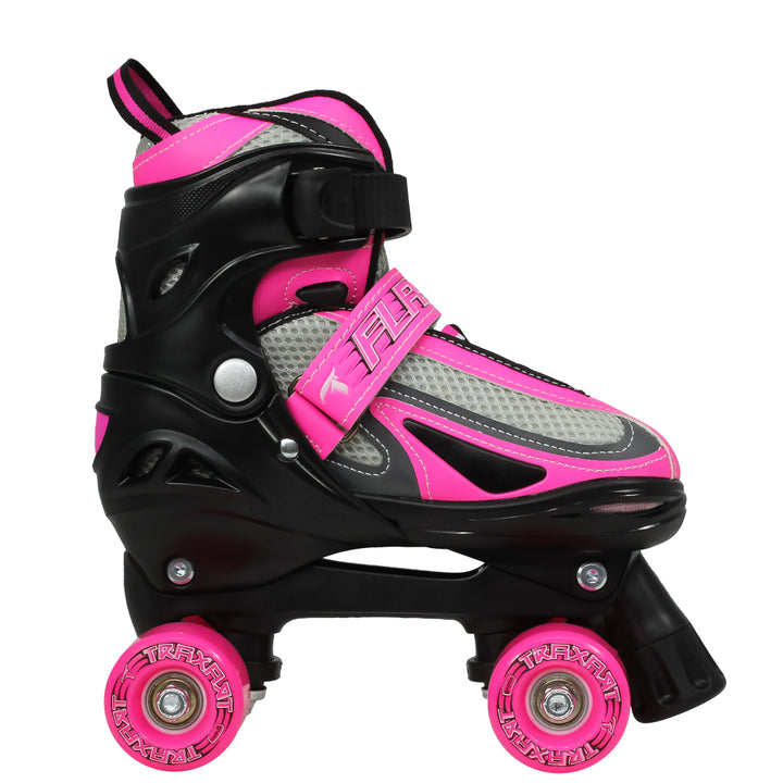 Patins Infantil Flash Rosa com Rodas de LED - 54mm ABEC-7