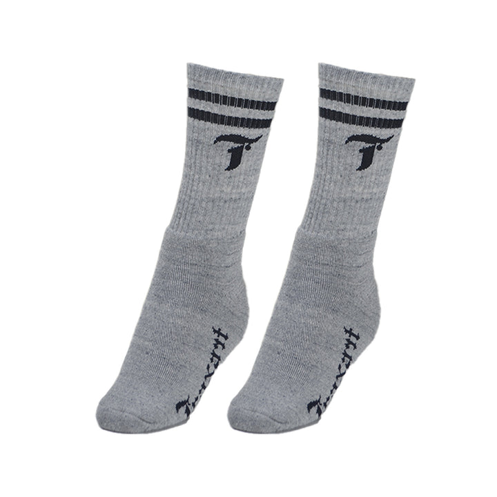 Meia Cano Alto Cinza com Preto DY-118