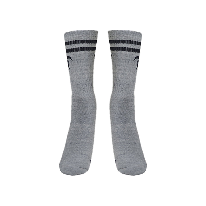 Meia Cano Alto Cinza com Preto DY-118