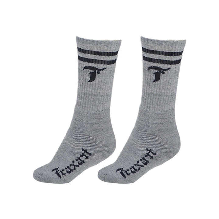 Meia Cano Alto Cinza com Preto DY-118