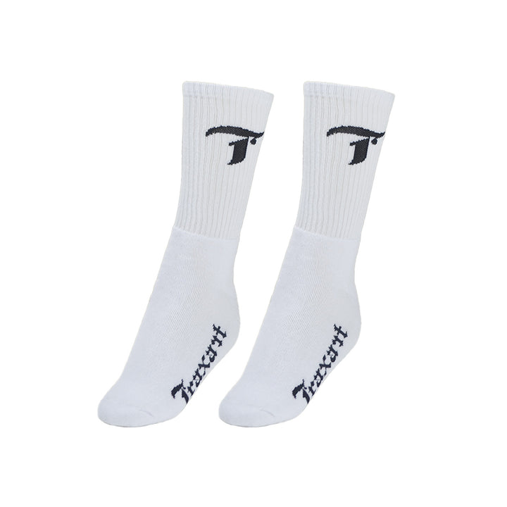 Meia Cano Alto Branco com Preto DY-119