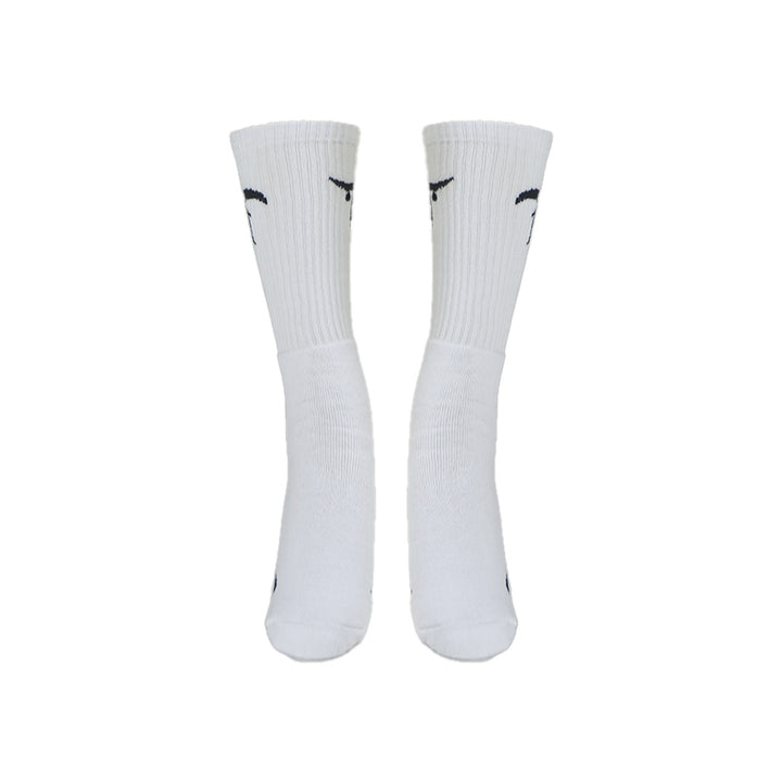 Meia Cano Alto Branco com Preto DY-119