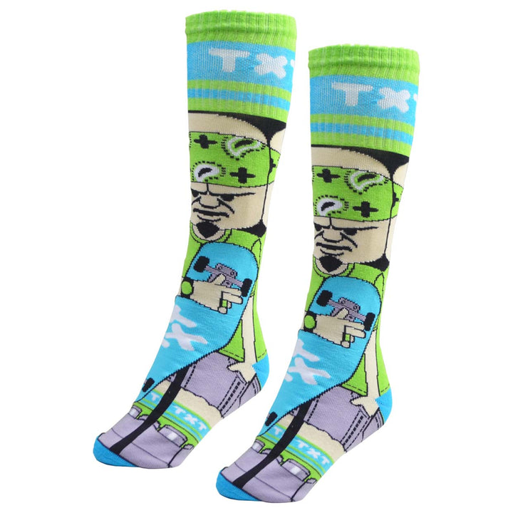 Meia Inline Desenhada Green Buddy DZ-079