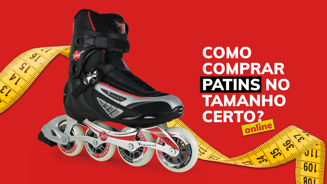 Como escolher o tamanho do patins na compra online?