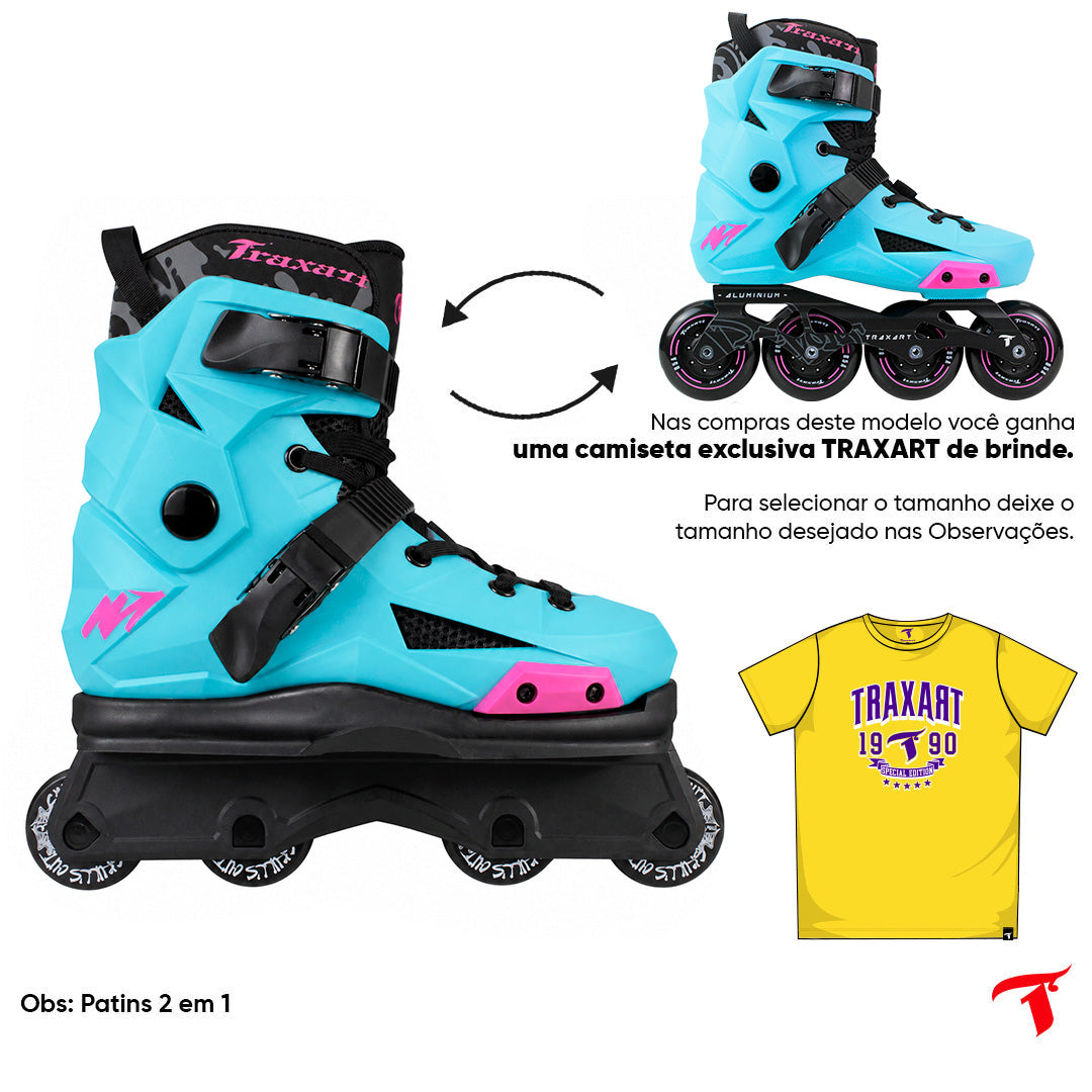 Patins Revolt Azul com Base Street - 57mm ABEC-9