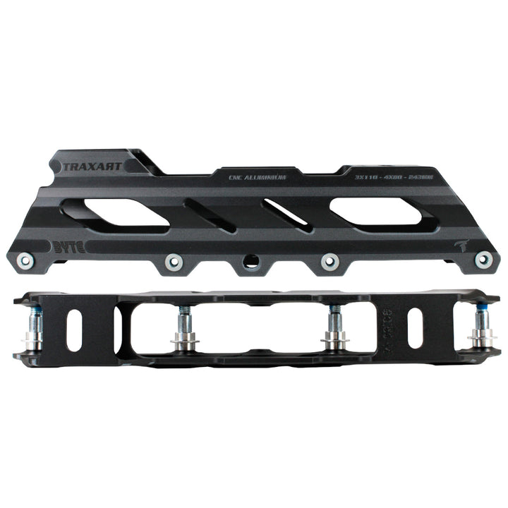 Base Híbrida Byte 3 Rodas 110mm ou 4 Rodas 80mm - Preta