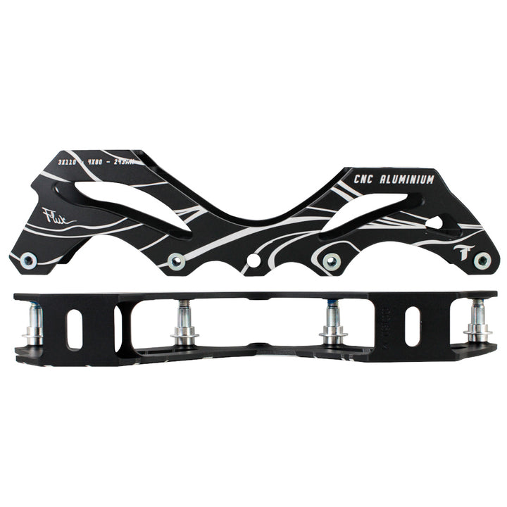 Base Híbrida Flux 3 Rodas 110mm ou 4 Rodas 80mm - Preto