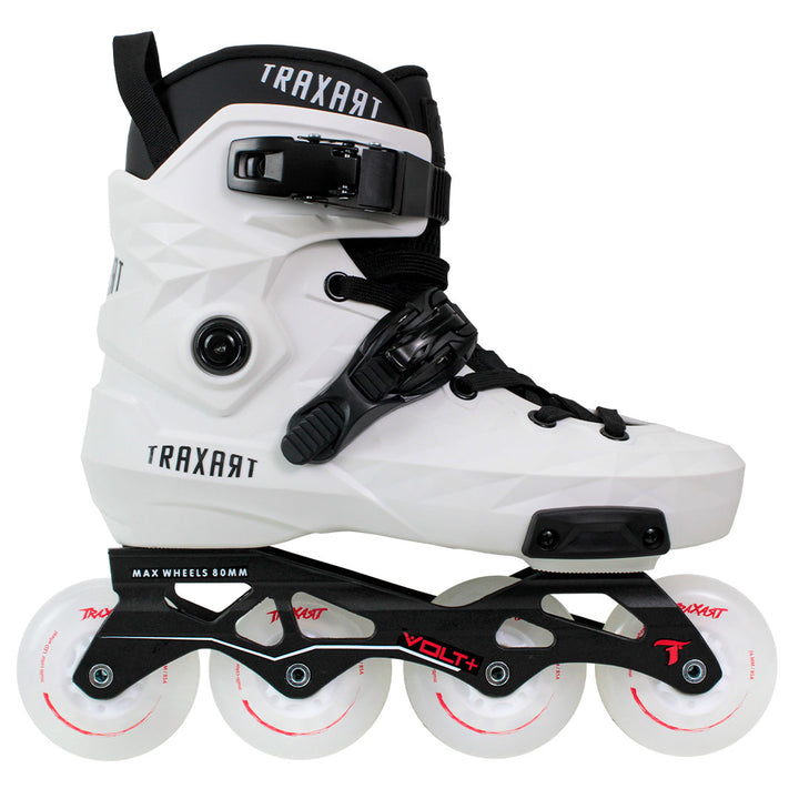 Patins Custom Branco + Base Volt + Rodas Multicolor 76mm