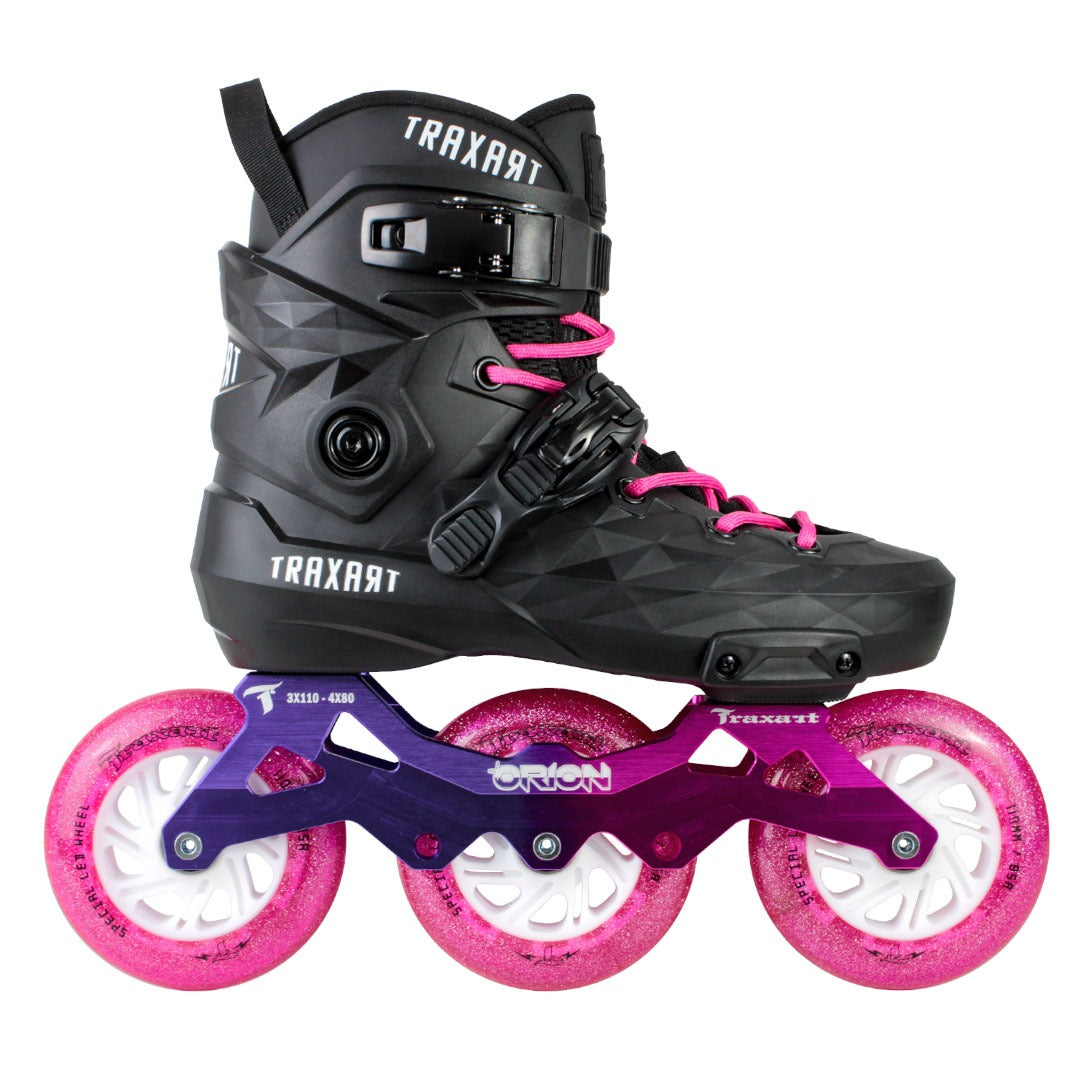 Patins Custom + Base Híbrida Orion + Rodas LED Pink 110mm