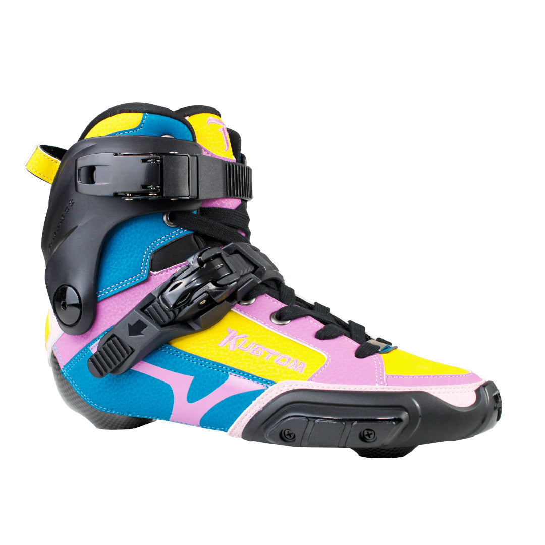 Bota Freestyle Traxart Kustom Carbono Azul e Rosa