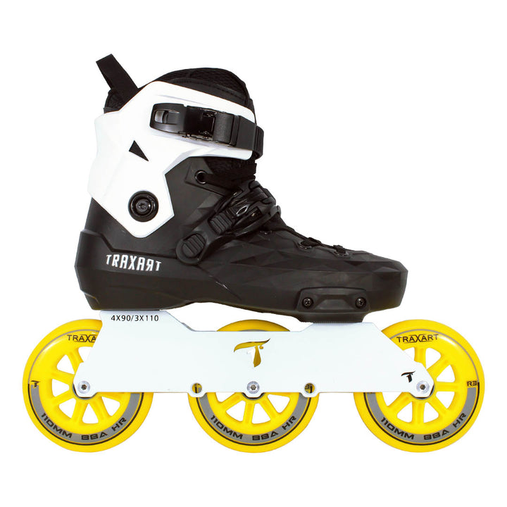 Patins Custom + Cuff Branco + Base Solid + Rodas Revolt R3 110mm