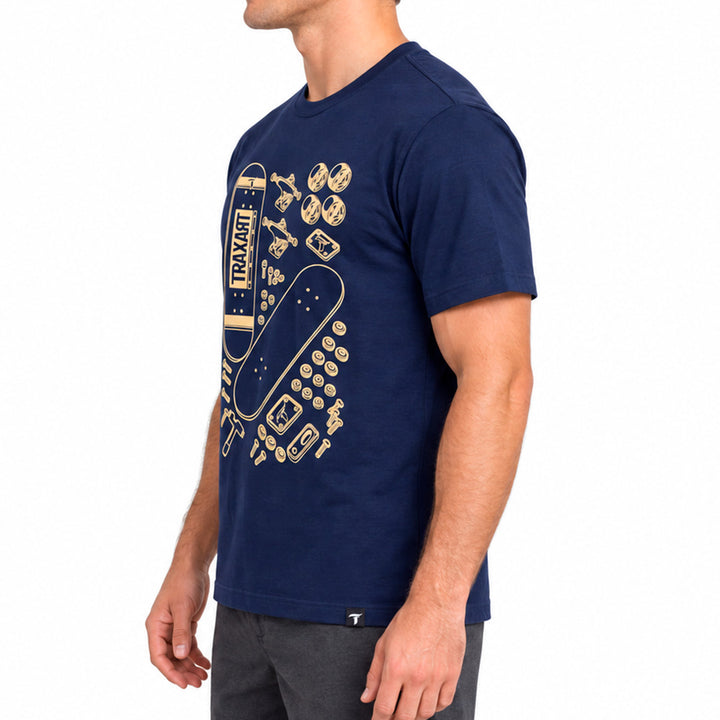 Camiseta Traxart Skate Parts Marinho GC-306