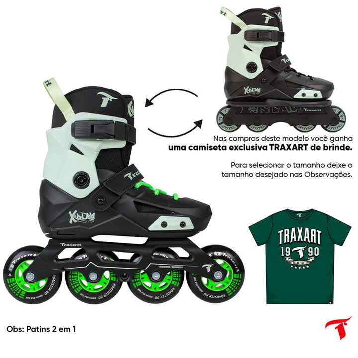 Patins Infantil X-Play 2 em 1 - Freestyle ou Street