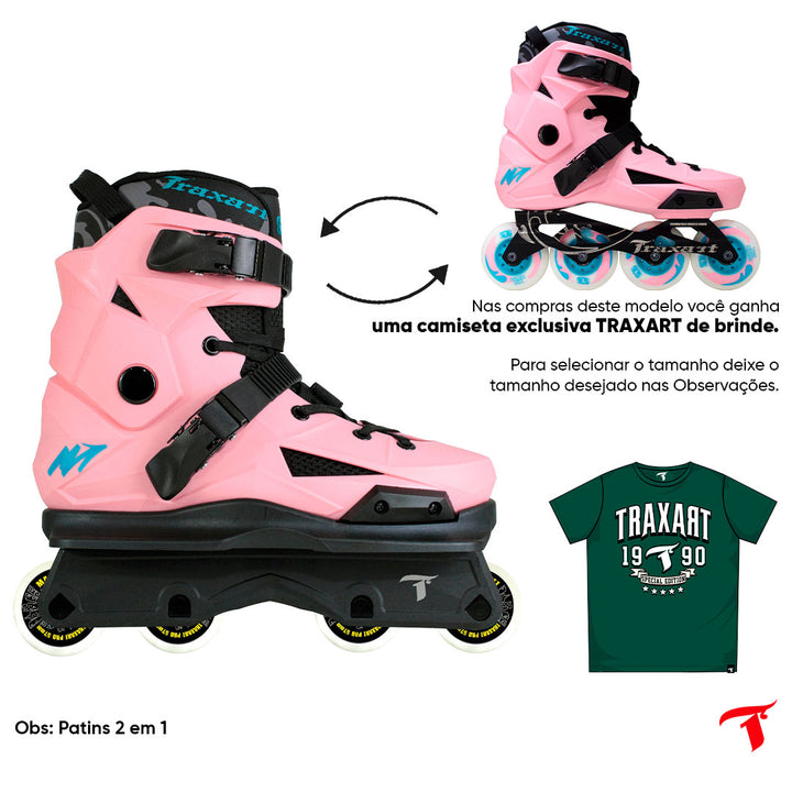 Patins Revolt Rose com Base Street - 57mm ABEC-9