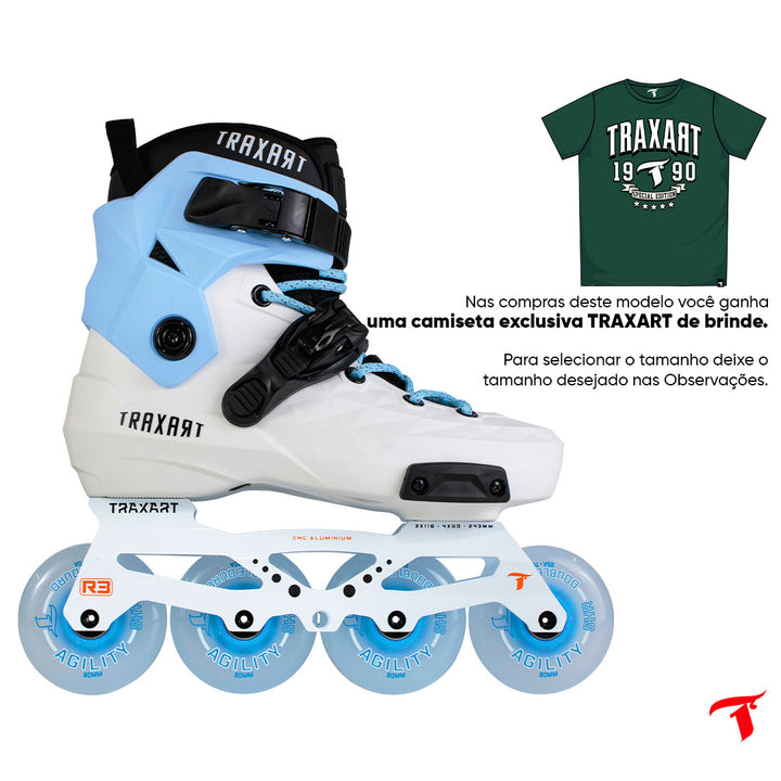Patins Custom Personalizado Branco e Azul