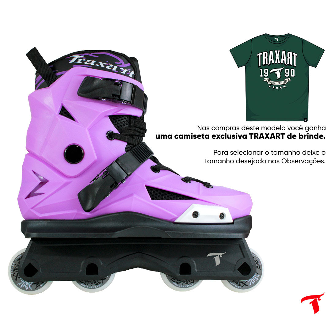 Patins Revolt Lilás com Base Street - 57mm ABEC-9