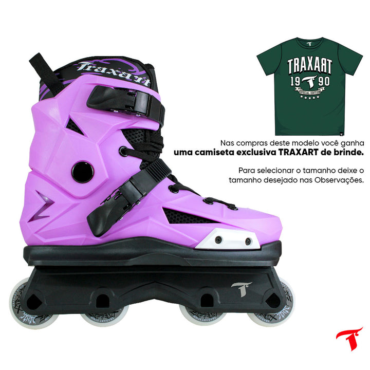 Patins Revolt Lilás com Base Street - 57mm ABEC-9