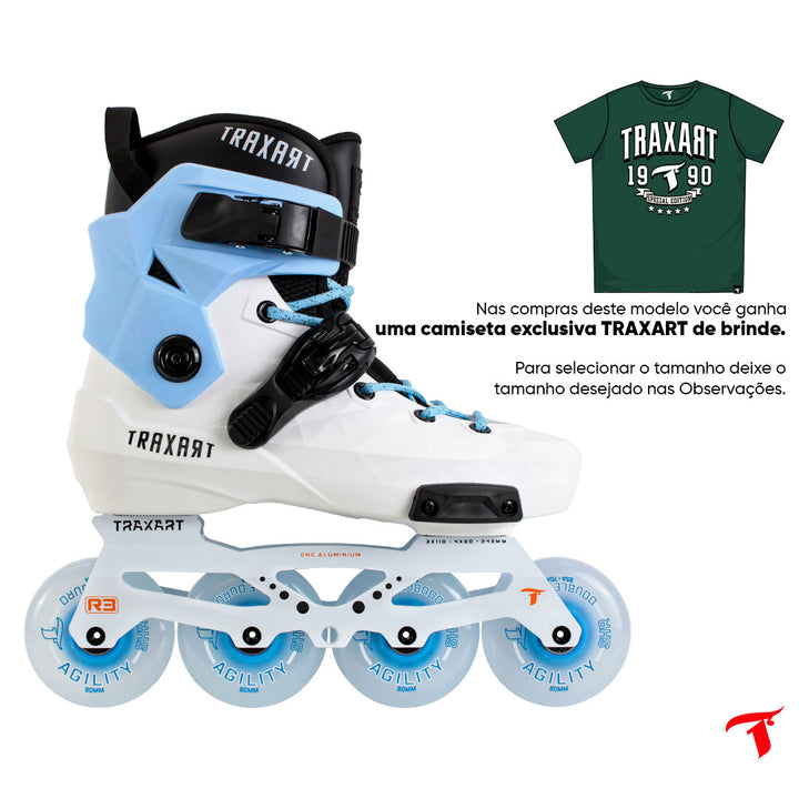 Patins Custom Personalizado Branco e Azul
