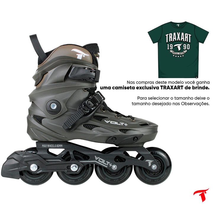Patins Volt + 2.0 Titanium com Freio - 80mm ABEC-9