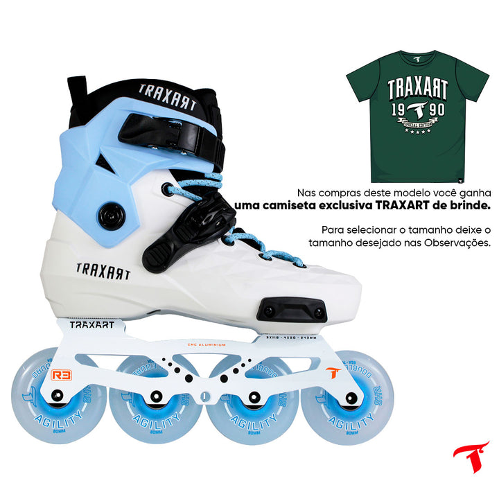 Patins Custom Personalizado Branco e Azul
