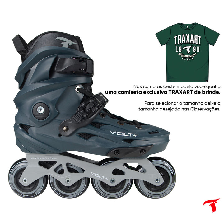 Patins Volt + 2.0 Grafite - 80mm ABEC-9