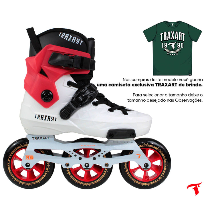 Patins Custom Personalizado Branco e Vermelho