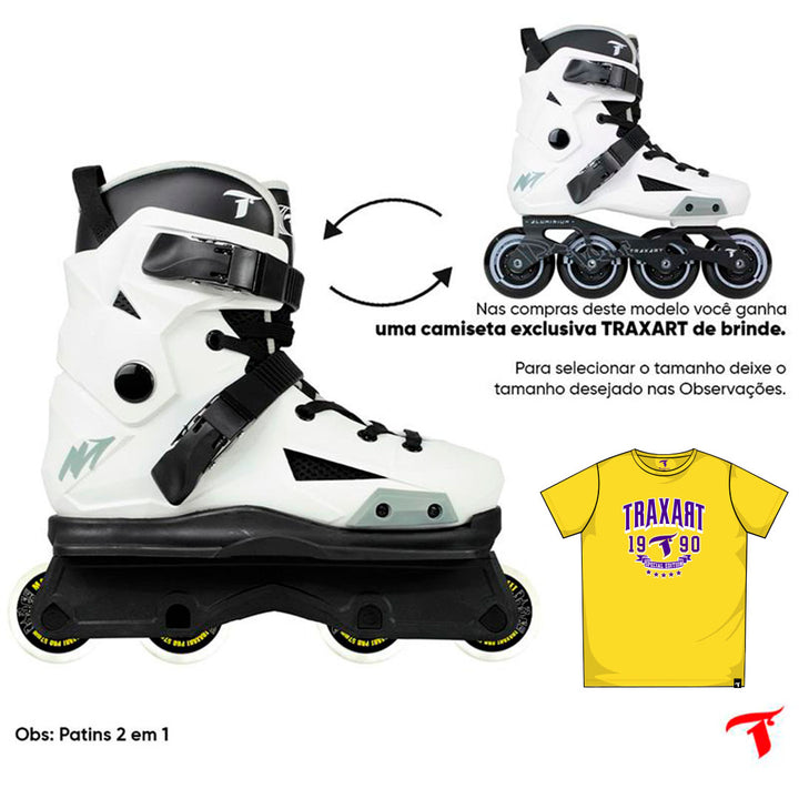 Patins Revolt Branco com Base Street - 57mm ABEC-9