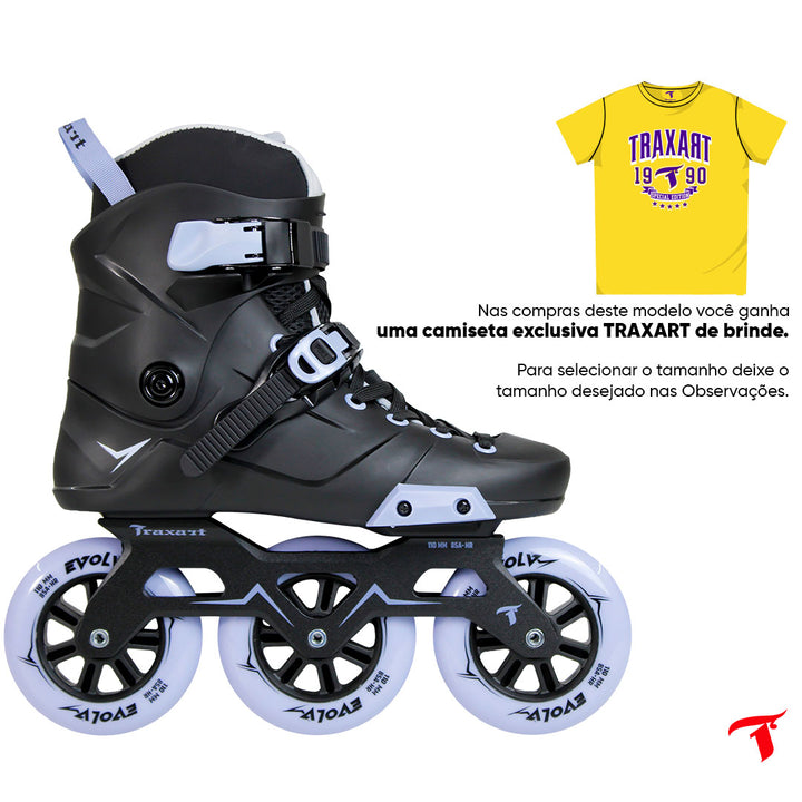 Patins Inline 3 Rodas EVOLV – 110mm HR ABEC-9 Cromo