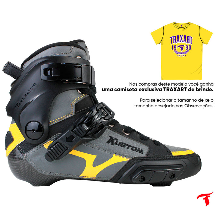 Bota Freestyle Traxart Kustom Carbono Amarelo