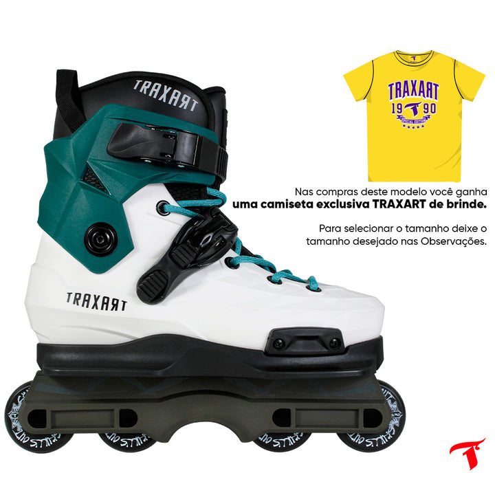 Bota Custom Branca com Base Street - Verde