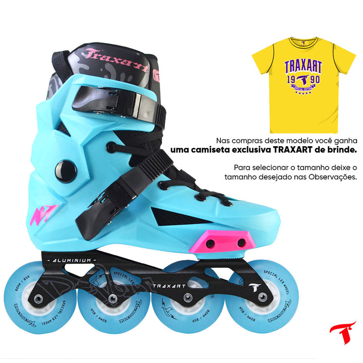 Patins Revolt Azul com Rodas LED Special Azul 80mm/85A