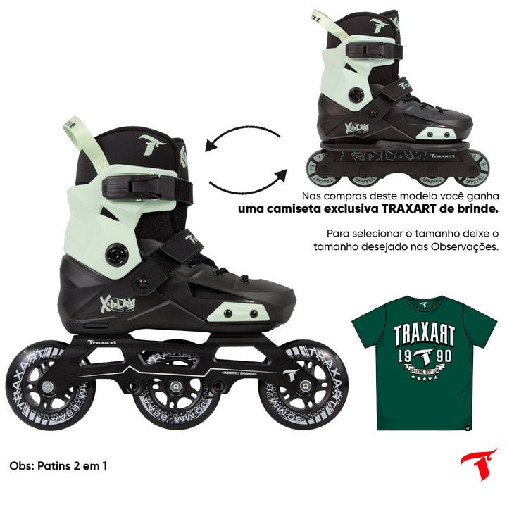 Patins Infantil X-Play 2 em 1 - Freestyle ou Street