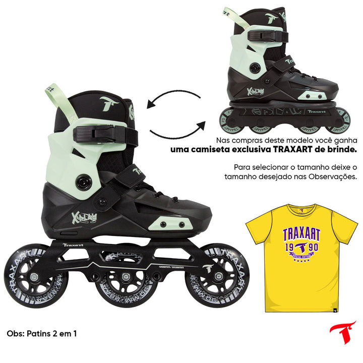 Patins Infantil X-Play 2 em 1 - Freestyle ou Street