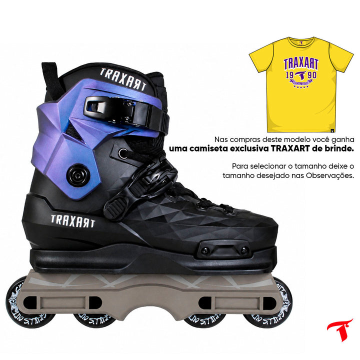 Bota Custom Preta com Base Street - Holográfico