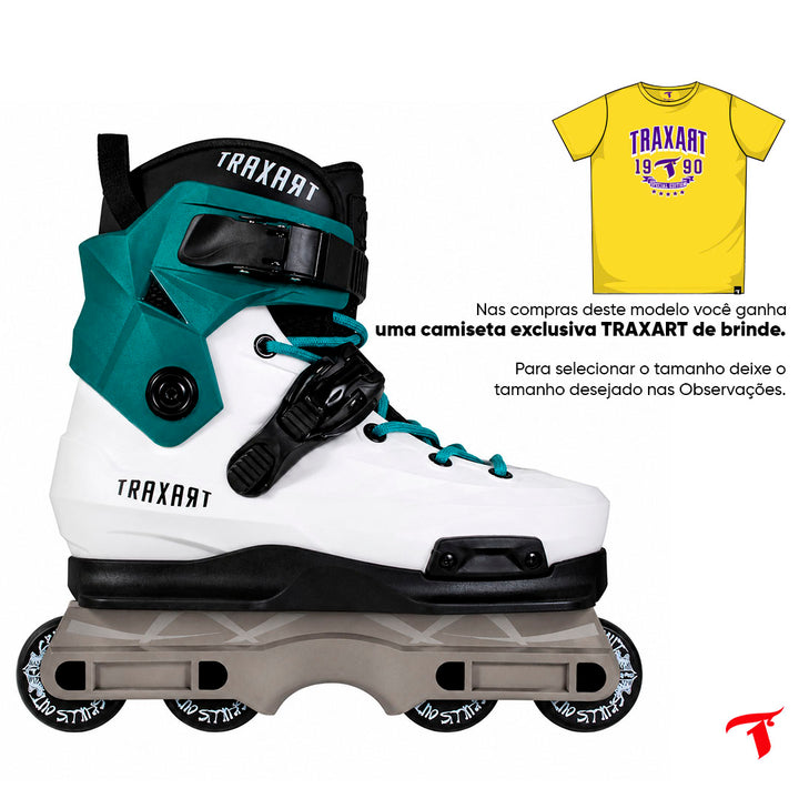 Bota Custom Branca com Base Street - Verde