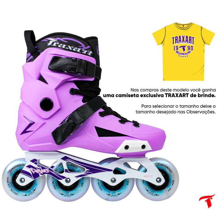 Patins Revolt Lilás com Rodas LED