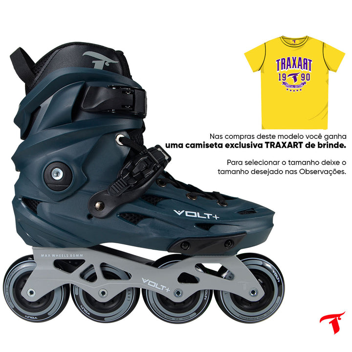 Patins Volt + 2.0 Grafite - 80mm ABEC-9
