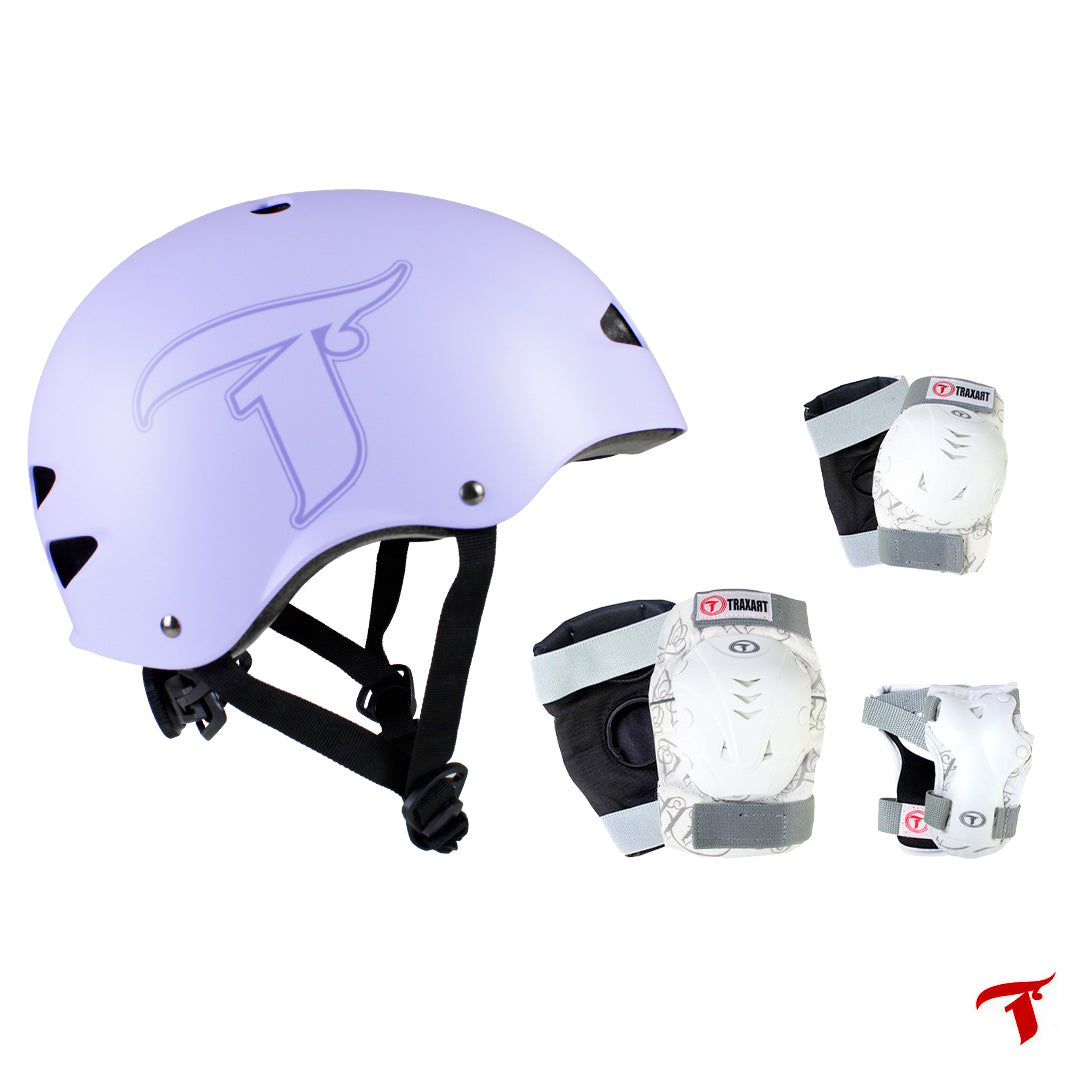 Kit Capacete de Micro Ajuste Basic Violet + Proteção DK-619