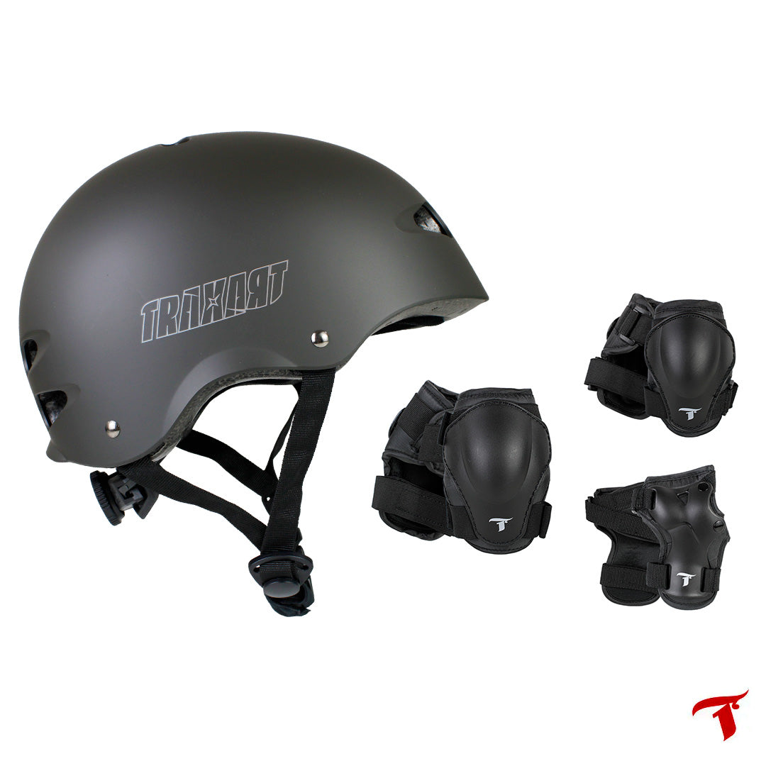 Kit Capacete de Micro Ajuste Titanium + Proteção Infantil Preto