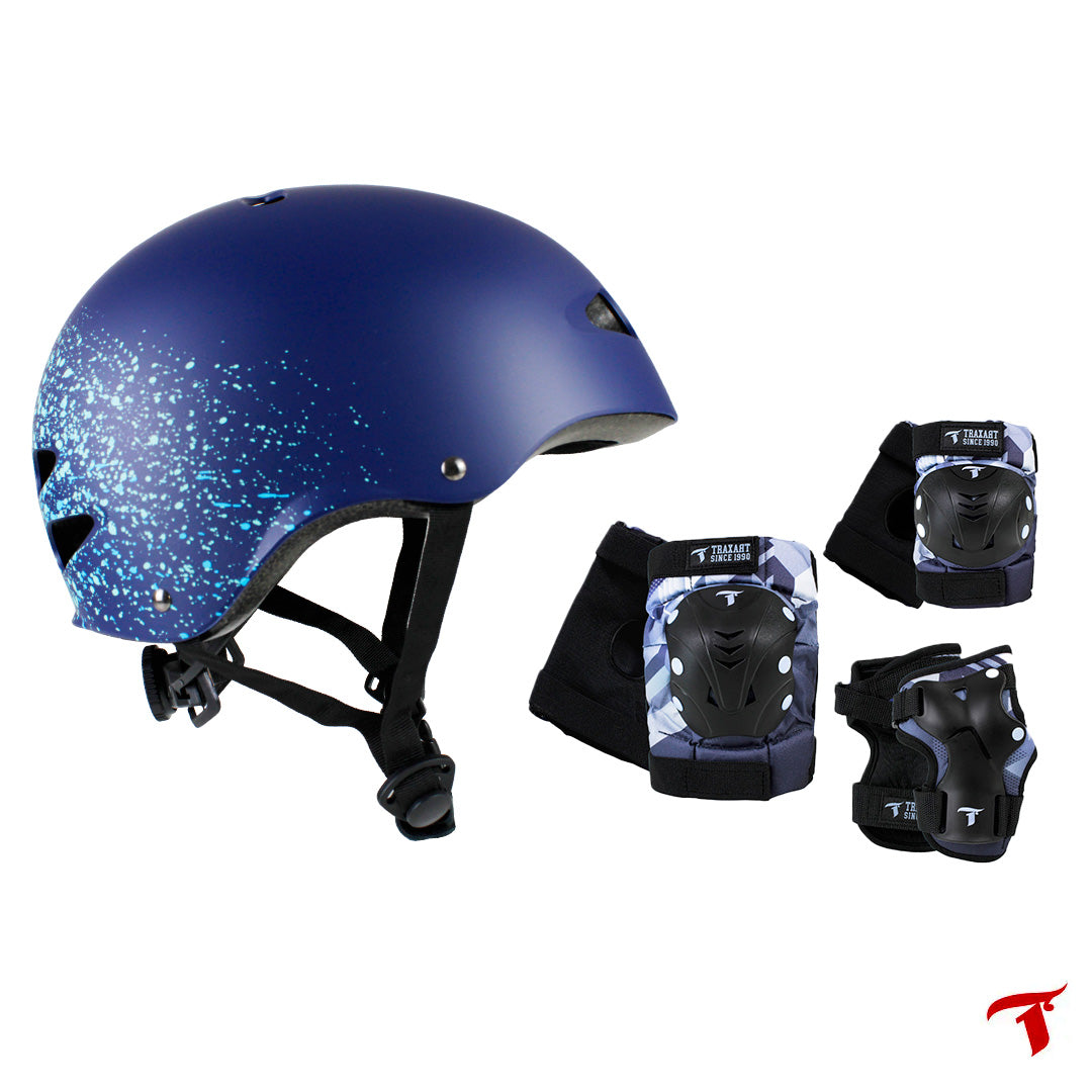 Kit Capacete de Micro Ajuste Spray Azul + Proteção GC-088