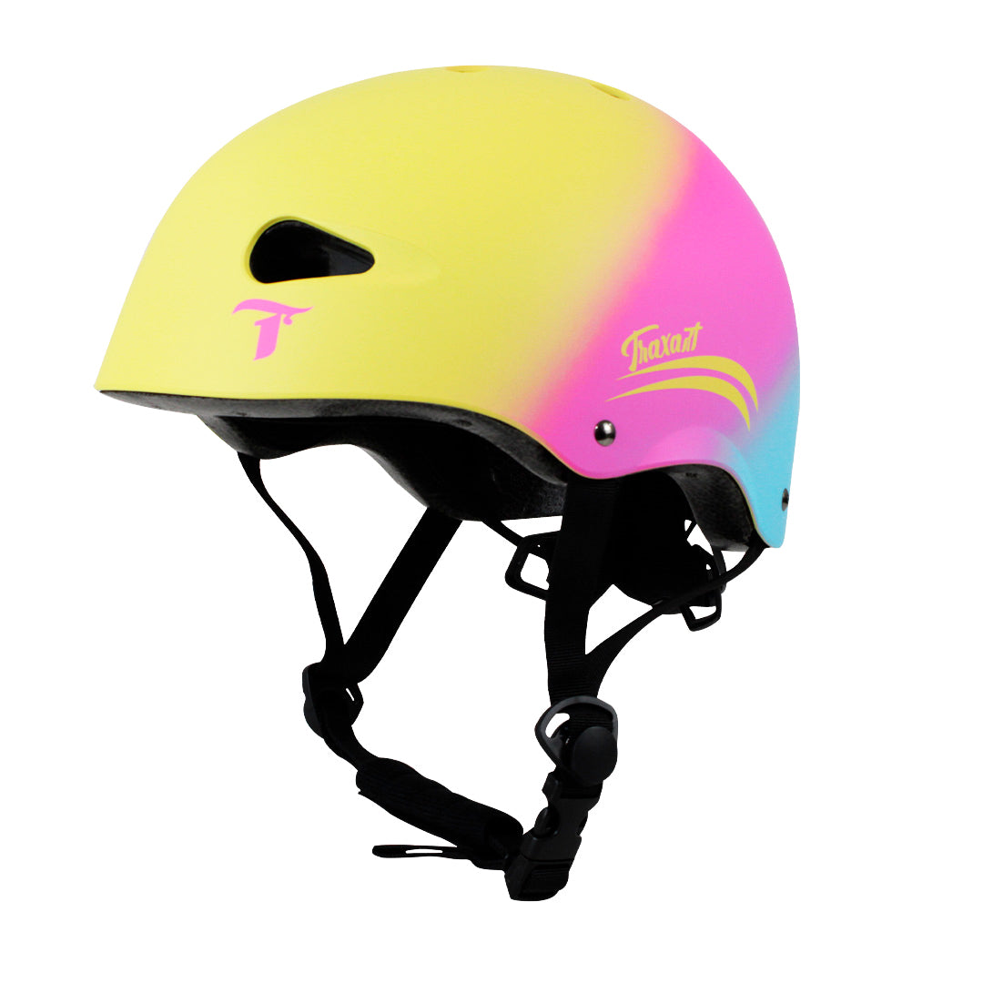Capacete Intermediário Rainbow Amarelo e Pink GC-208