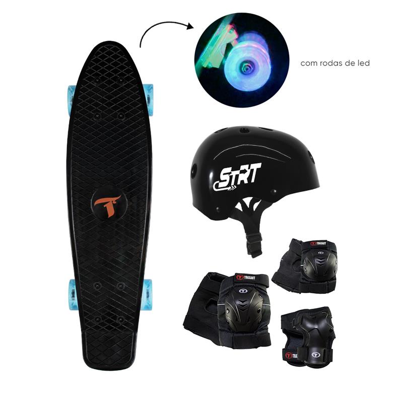 Kit Skate Mini Cruiser Preto