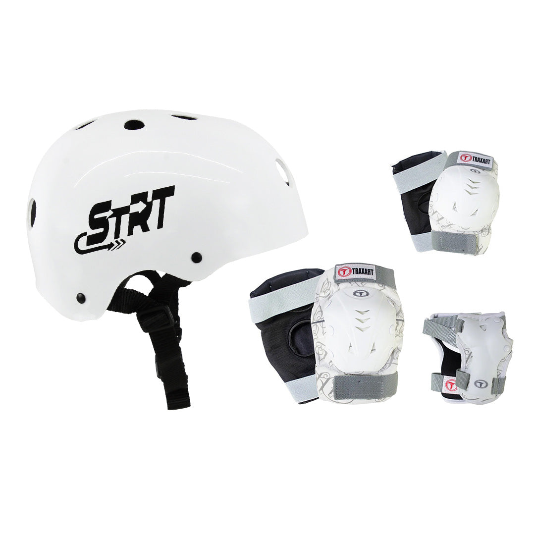 Kit Capacete STRT Branco + Proteção DK-619