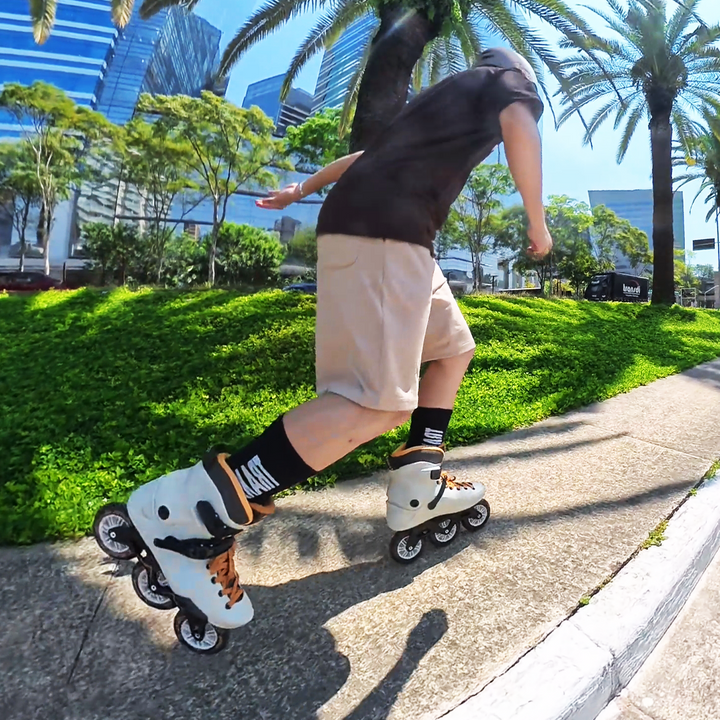Patins Inline 3 Rodas EVOLV Marrom – 110mm HR ABEC-9 Cromo