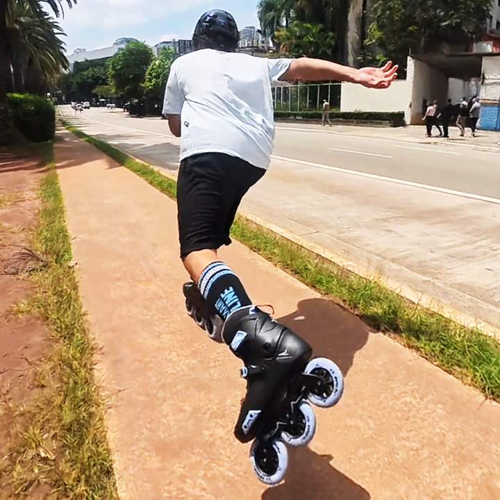 Patins Inline 3 Rodas EVOLV Preto – 110mm HR ABEC-9 Cromo