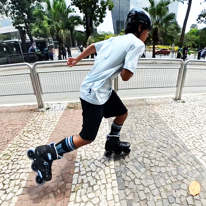 Patins Inline 3 Rodas EVOLV Preto – 110mm HR ABEC-9 Cromo