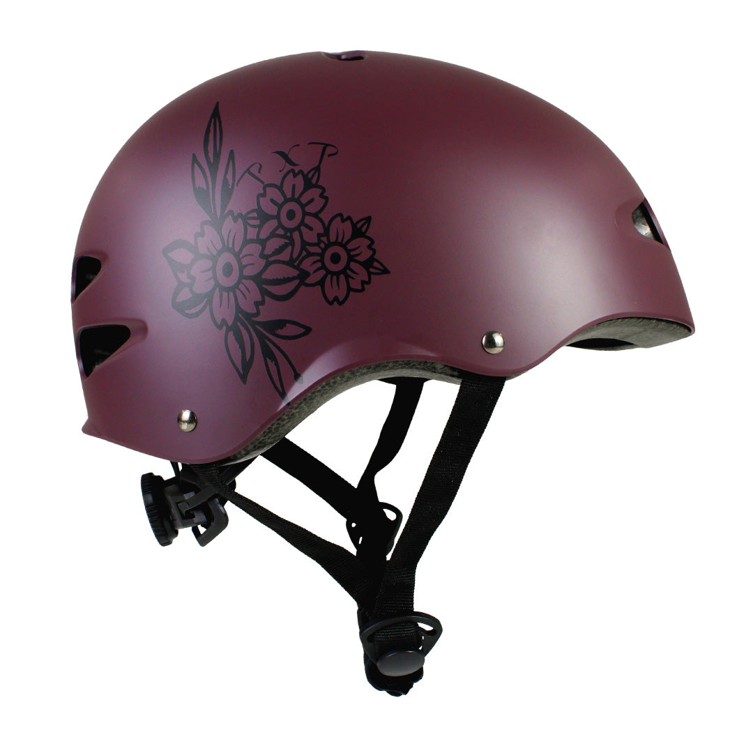 Capacete Intermediário PETALS Vinho GD-056