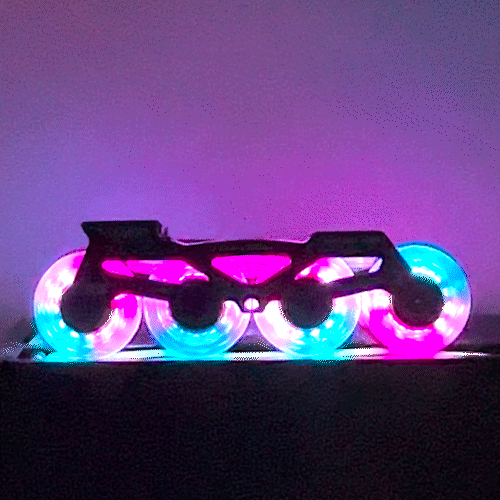 Jogo de Rodas Glitter LED Special Pink e Azul 80mm/85A