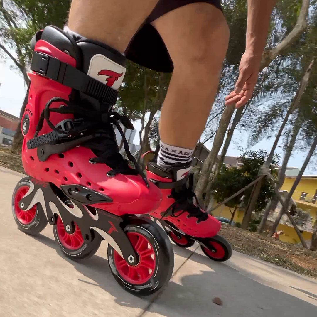 Patins Hype Vermelho - 110mm ABEC-9 Cromo