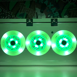 Jogo de Rodas LED Special Max Verde 110mm/85A